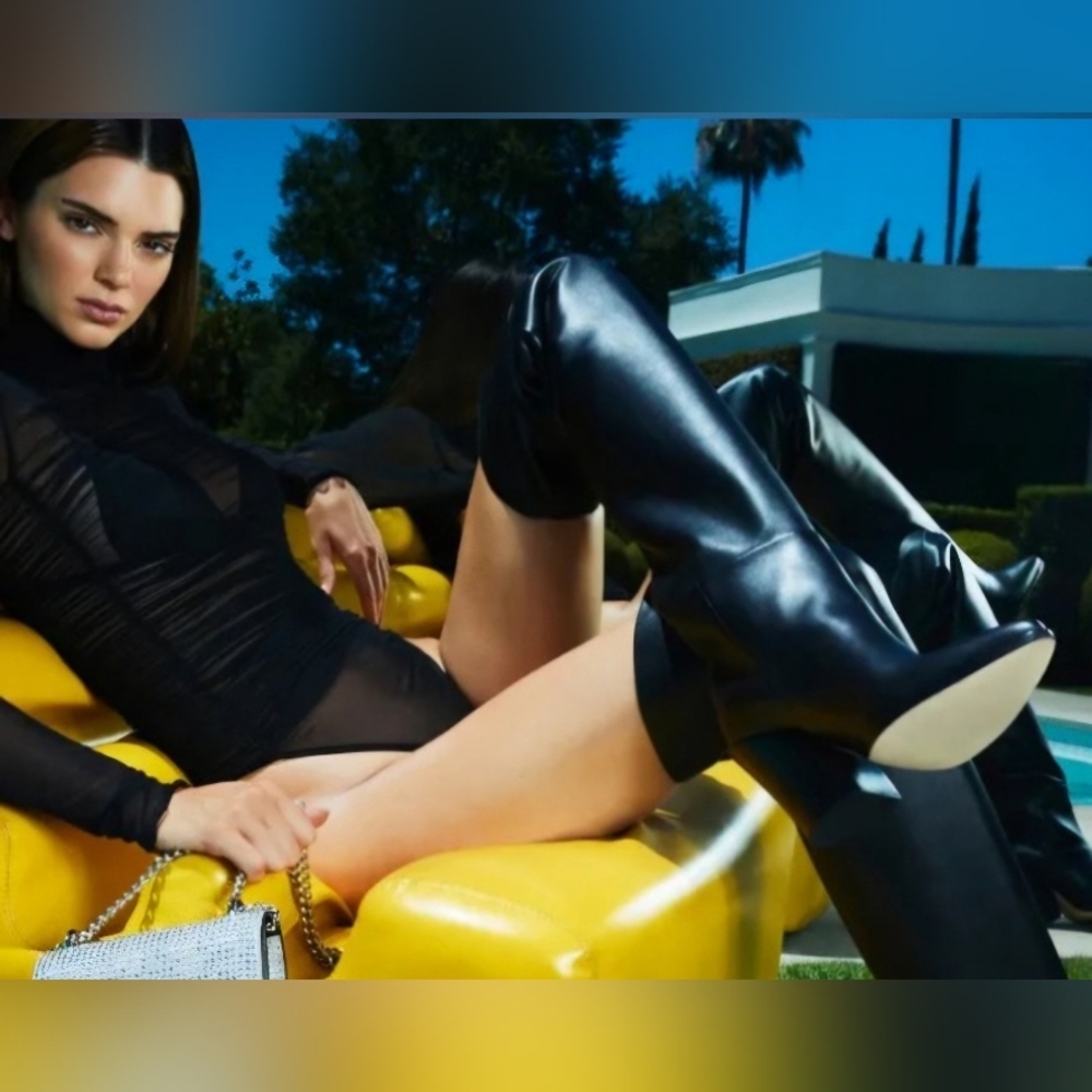 Jimmy Choo 100% Leather Maceo 85mm Over-The-Knee Boots